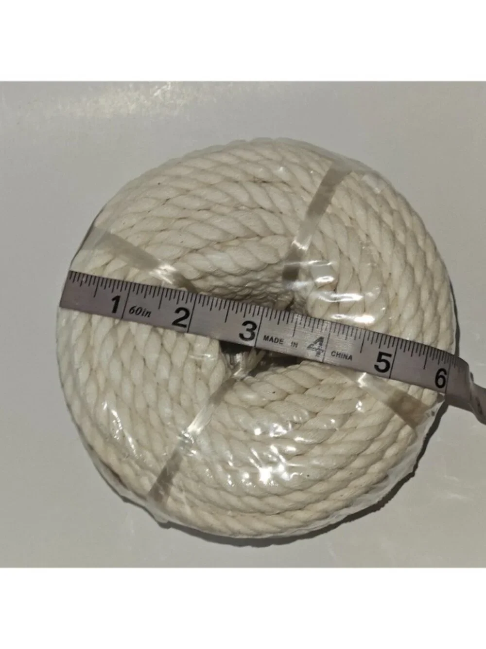 NOS Natural Cord 100% Cotton 3 Ply 100 ft 8mm Thick Hobby Lobby 2016